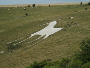 The Alton Barnes White Horse on the face of Milk Hill.